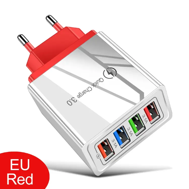 Зарядное устройство 4-портовое USB 3A Quick Charge 3.0