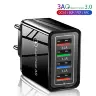Зарядное устройство 4-портовое USB 3A Quick Charge 3.0
