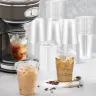 Прозрачные пластиковые стаканы с крышками для холодных напитков 16-20 унций