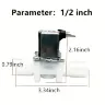 Электромагнитный клапан 1/2" 3/4" 12V DC 24V AC пластиковый нормально закрытый