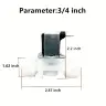 Электромагнитный клапан 1/2" 3/4" 12V DC 24V AC пластиковый нормально закрытый