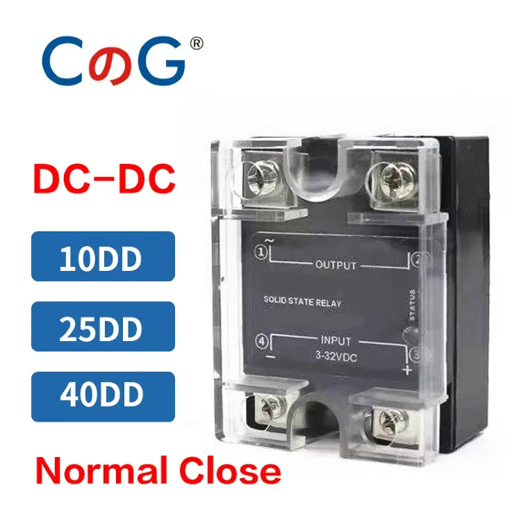 Твердотельное реле SSR-25DD 40DD NC 10A 25A 40A с радиатором