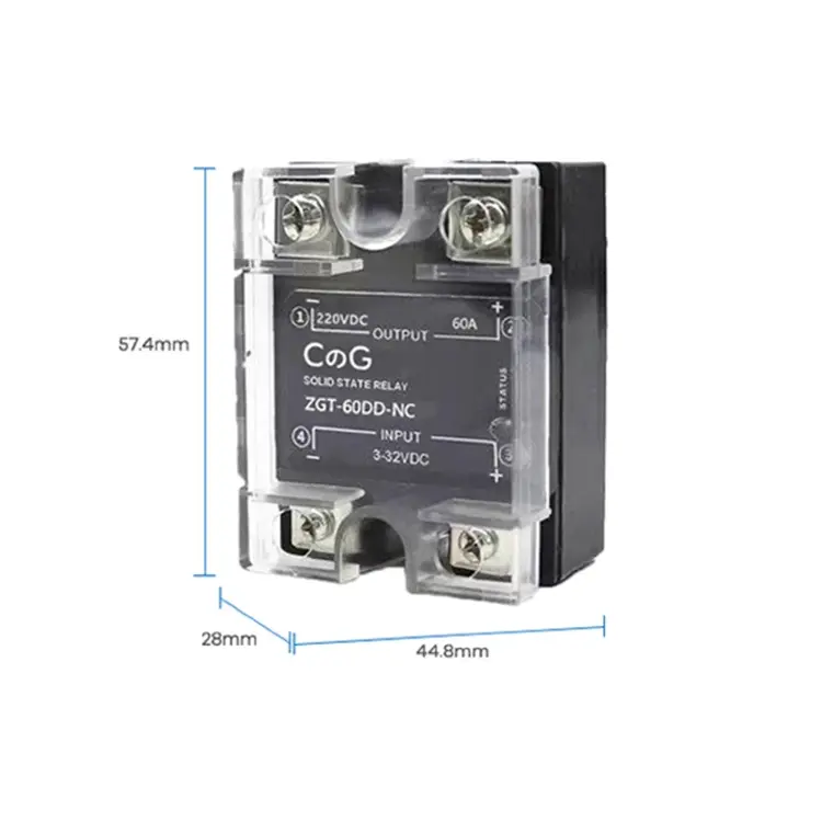 Твердотельное реле SSR-25DD 40DD NC 10A 25A 40A с радиатором