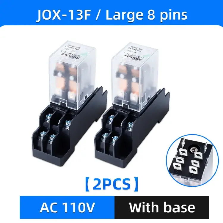 Промежуточное реле с розеткой HH52P/MY2NJ HH54P/MY4NJ 8/14 контактов DC 12/24V AC 110/220V