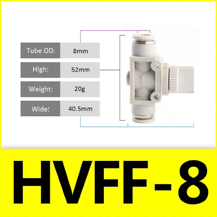 Пневматический быстроразъемный фитинг BUC HVFF 4-14 мм черный