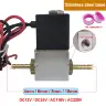 Пневматический электромагнитный клапан DC12V/24V/AC110V/220V 1/4" двусторонний