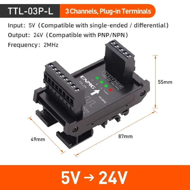 Преобразователь дифференциального сигнала ENMG TTL THL 5В/24В