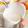 Дуршлаг-миска с двумя ручками для мытья и сушки овощей и риса