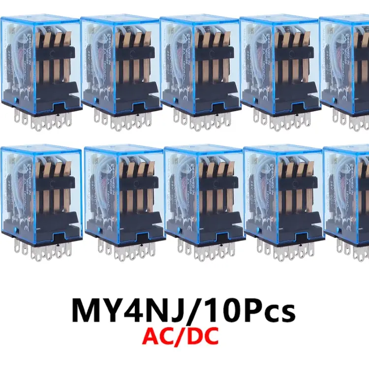 Реле промежуточное MY4N-J 14-контактное AC/DC 12В 24В 36В 48В 110В 220В 380В