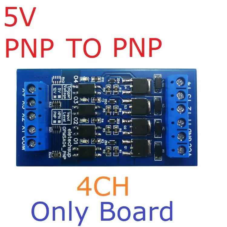 Усилитель сигнала 4CH 5A NPN/PNP для ПЛК DC 3,3-24V на DIN-рейку