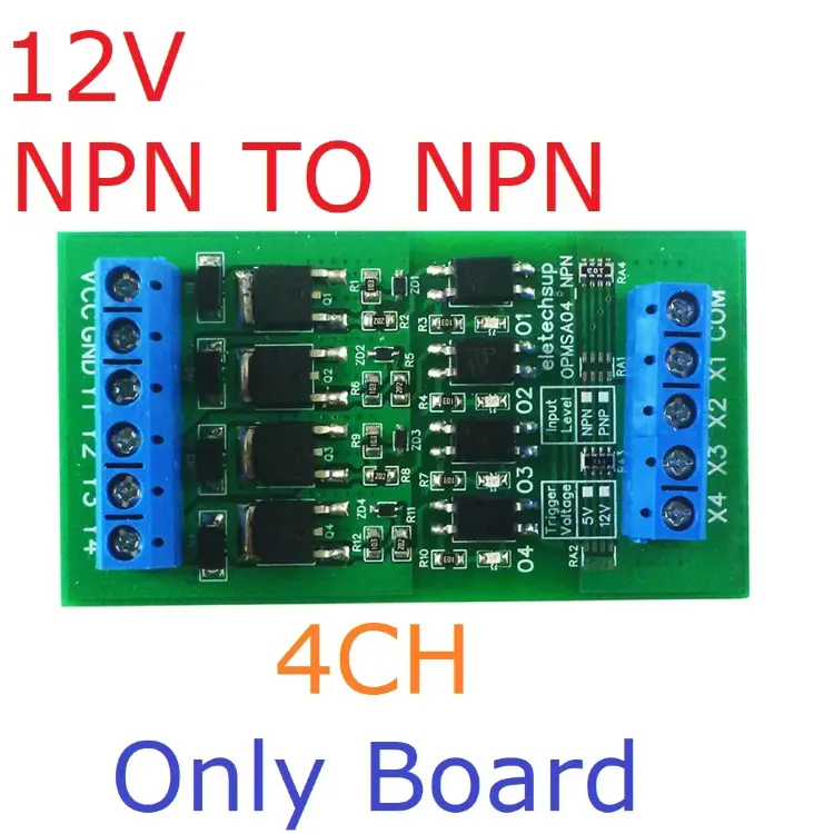 Усилитель сигнала 4CH 5A NPN/PNP для ПЛК DC 3,3-24V на DIN-рейку