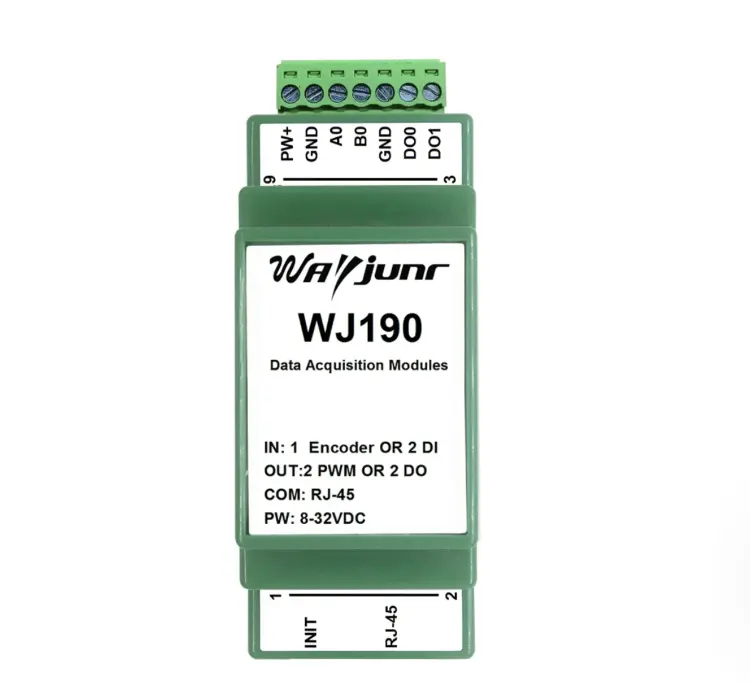 RS485 модуль счетчика импульсов WJ150 Modbus RTU, 1-канальный энкодер или 2-канальный DI