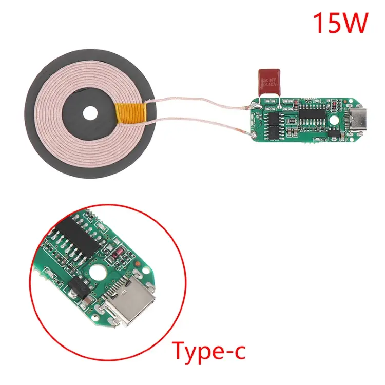 Модуль беспроводного зарядного устройства Qi 5W/10W/15W Type-C