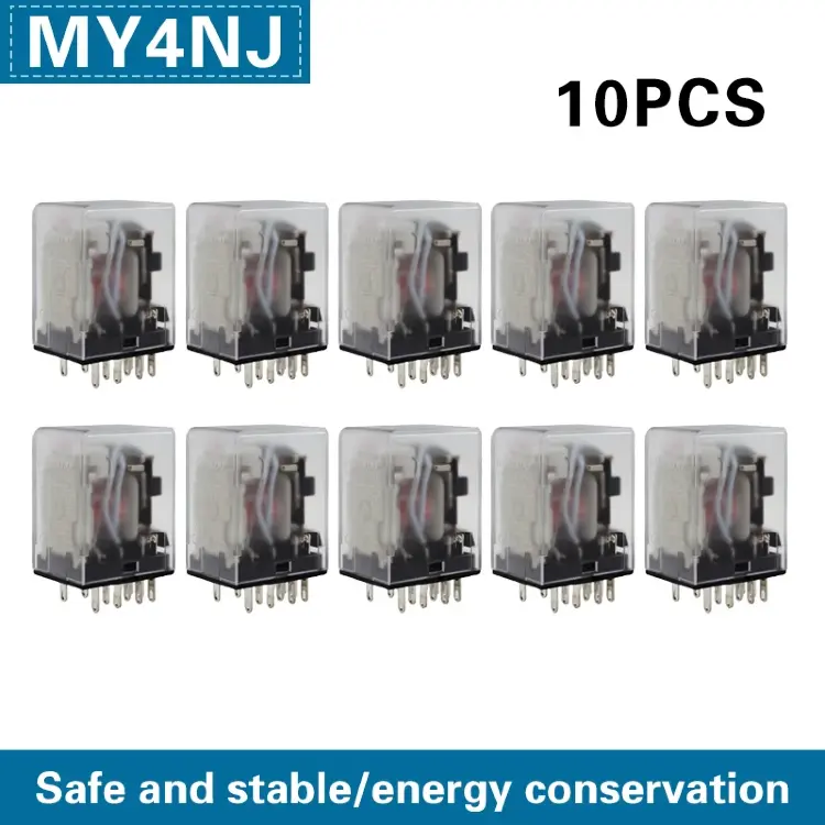 Реле промежуточное MY4N-J 14 контактов 4PDT AC/DC 6-220В (10 шт)