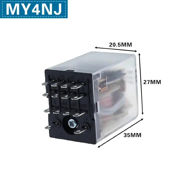Реле промежуточное MY4N-J 14 контактов 4PDT AC/DC 6-220В (10 шт)