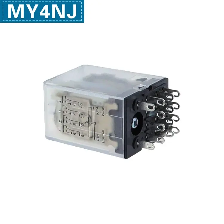 Реле промежуточное MY4N-J 14 контактов 4PDT AC/DC 6-220В (10 шт)