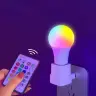 Умная RGB лампа E27 с пультом управления 16 цветов