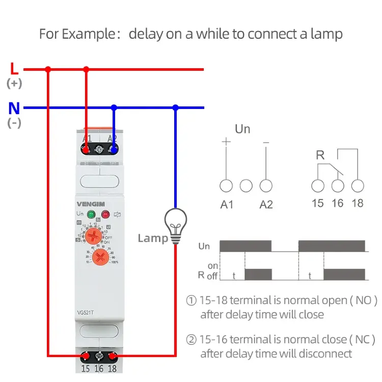 Реле времени 12V/24V/220V DIN на рейку, таймер задержки 0,1с-10 дней