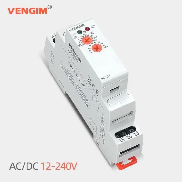 Реле времени 12V/24V/220V DIN на рейку, таймер задержки 0,1с-10 дней