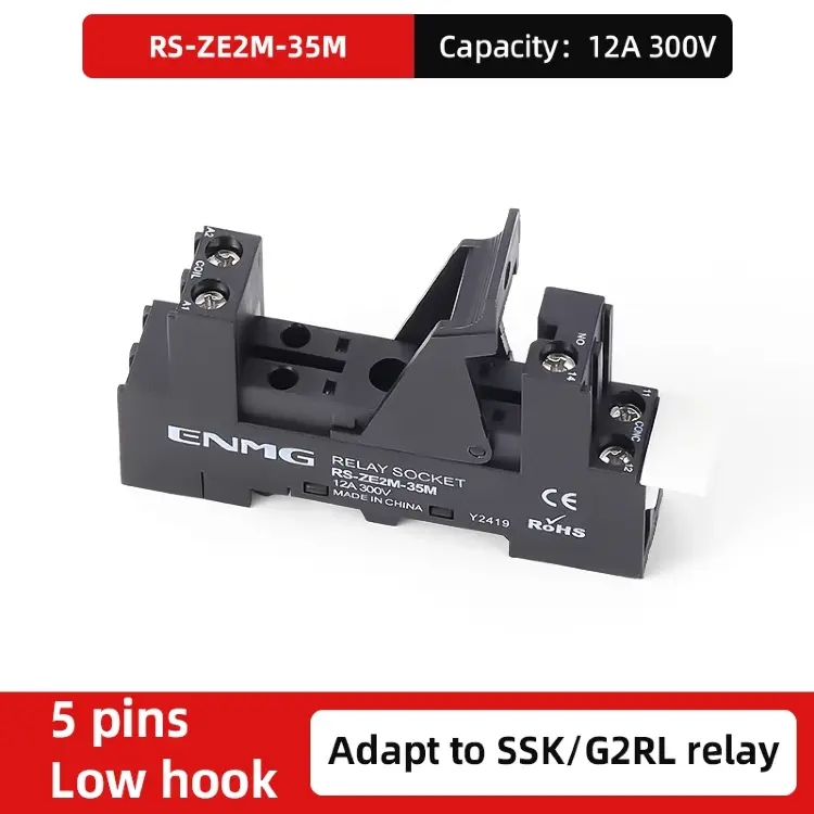 Ультратонкая база реле на DIN-рейку RS-ZE2M-35M 5/8Pin для SSK/G2RL/G2R