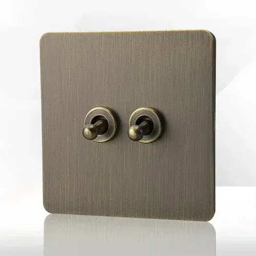 Ретро настенный выключатель и розетка с USB, бронза, немецкий стандарт 16А