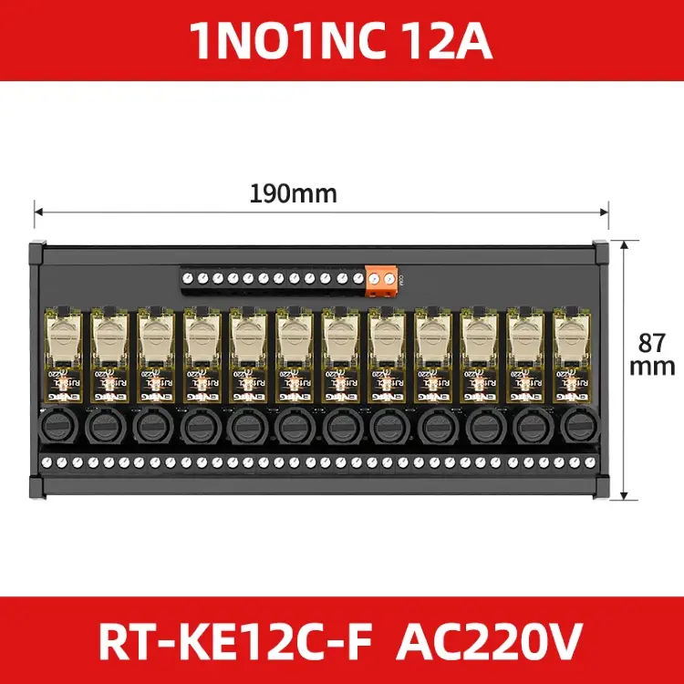 Модуль реле RJ1S RJ2S на DIN-рейку 220В AC/DC 16 каналов 16А 24В DC