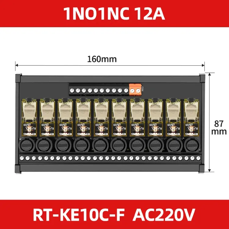 Модуль реле RJ1S RJ2S на DIN-рейку 220В AC/DC 16 каналов 16А 24В DC