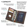 Обложка для паспорта из натуральной кожи с защитой RFID и чехлом для трекера