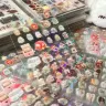 Винтажные блестящие наклейки для скрапбукинга, 20 листов
