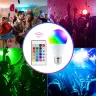 RGB светодиодная лампа E27 16 цветов с пультом управления