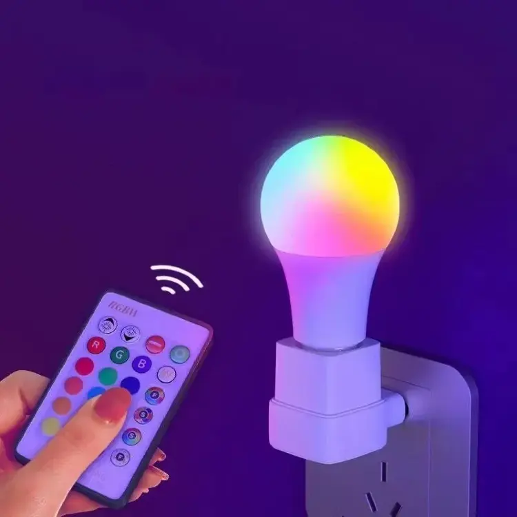 RGB светодиодная лампа E27 16 цветов с пультом управления