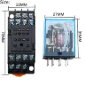 Реле мощности MY4NJ 5A 4NO 4NC DIN-рейка 12-220В с розеткой PYF14A, 10 шт