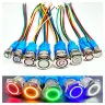 Водонепроницаемый металлический кнопочный переключатель с LED 12-22 мм, 5-220 В
