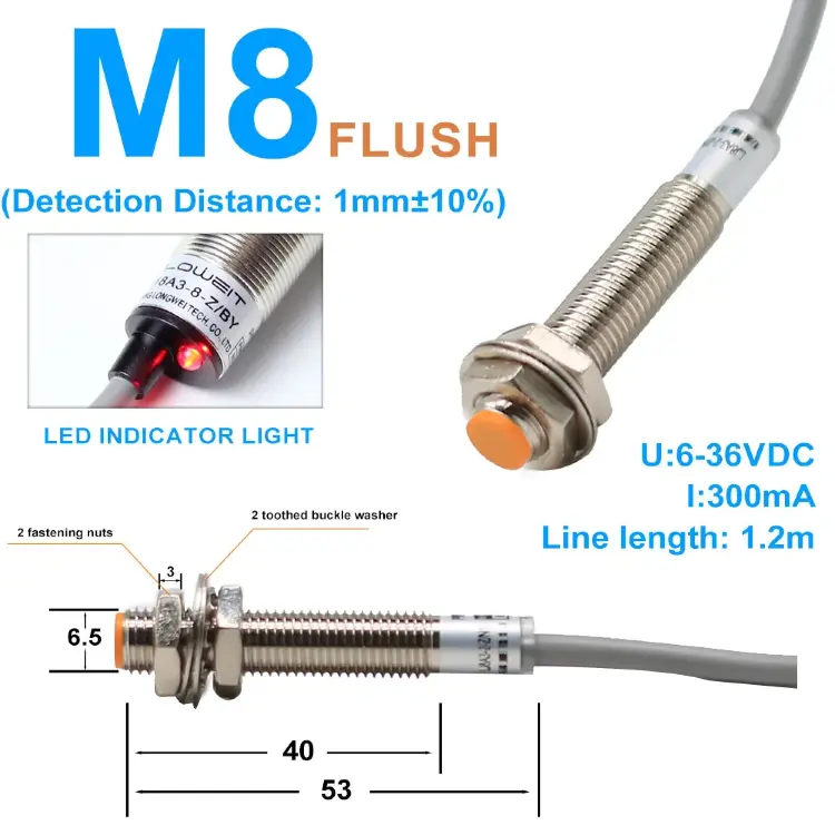Индуктивный датчик приближения M8 M12 M18 M30 NPN PNP NO NC 12V 220V