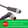 Промышленный кабель M12 прямой/угловой штекер 2-12 контактный ПВХ/PUR