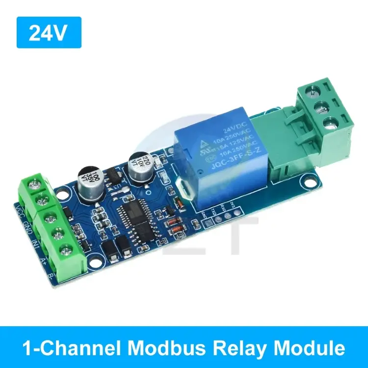 Релейный модуль Modbus-RTU RS485 1/2/4/8 каналов 10A 5-24В с оптопарой изоляцией