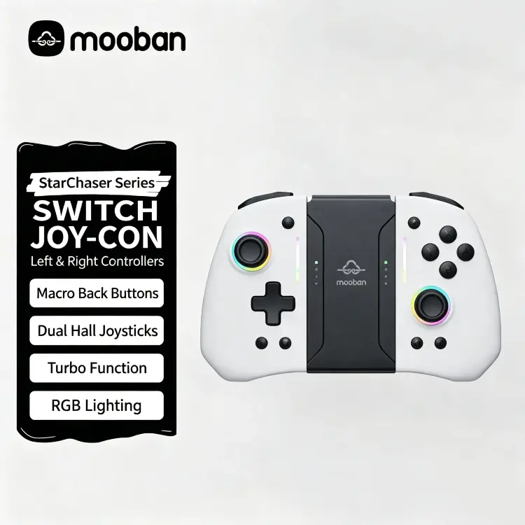 Беспроводной геймпад Bluetooth для Nintendo Switch, OLED и Lite с RGB-подсветкой