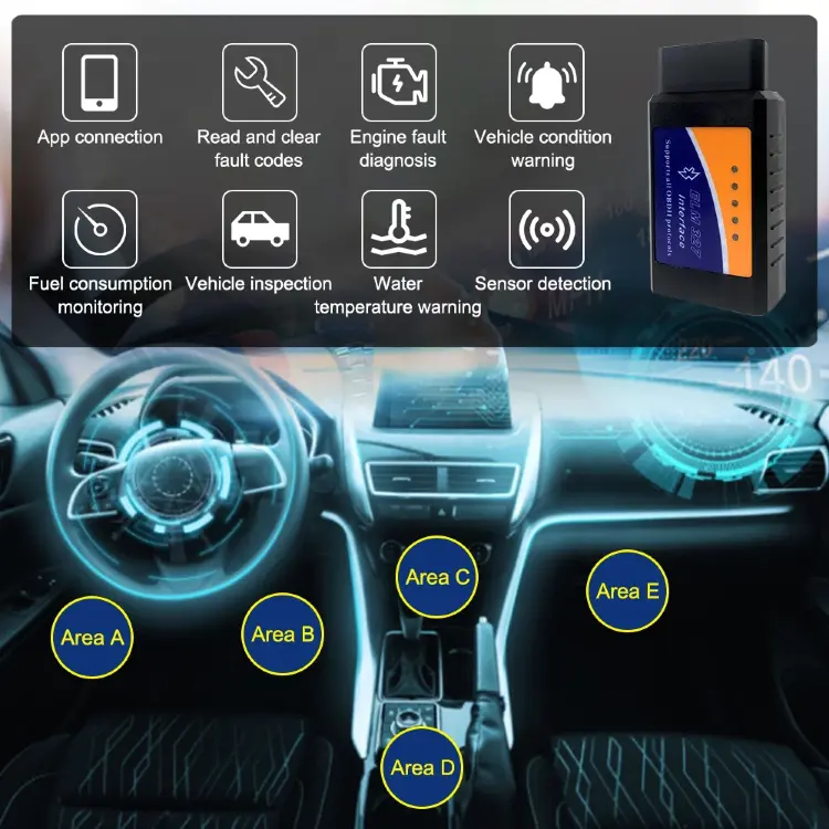 OBD2 сканер ELM327 для диагностики автомобиля (WiFi/Bluetooth)