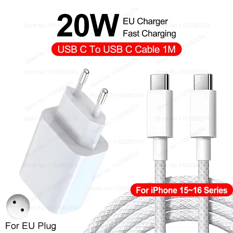 Быстрое зарядное устройство PD 40W для iPhone с кабелем USB-C
