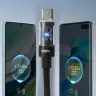 Нейлоновый кабель USB Type-C 240W с LED дисплеем