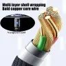Нейлоновый кабель USB Type-C 240W с LED дисплеем