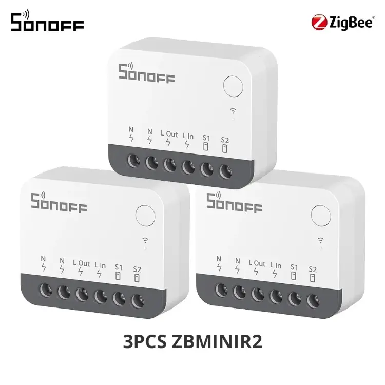 Умный выключатель SONOFF ZBMINIR2 Extreme Zigbee с внешним реле