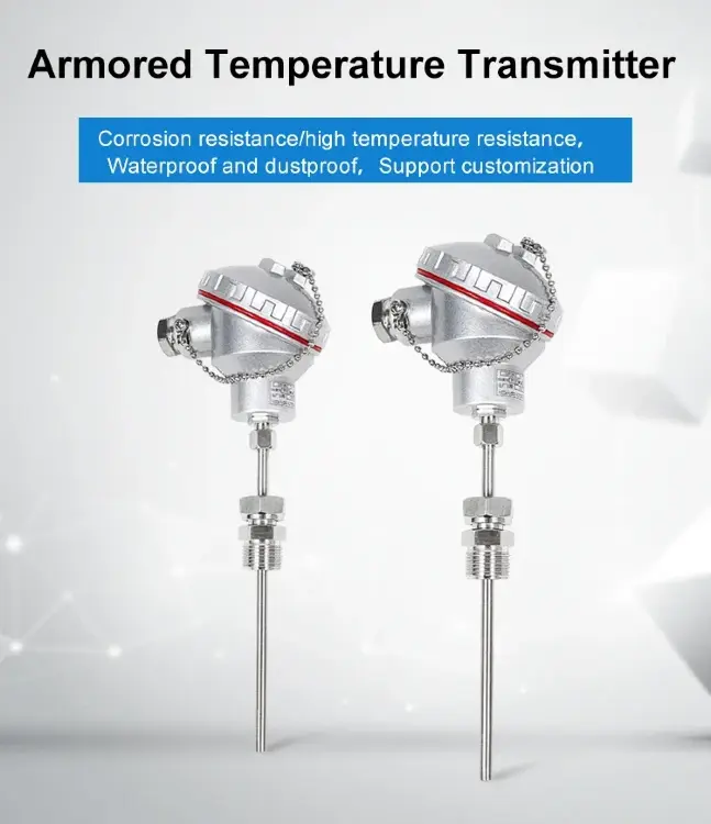 Бронированная термопара PT100 J K-типа M20X1.5, датчик RTD 4-20mA 0-5V RS485