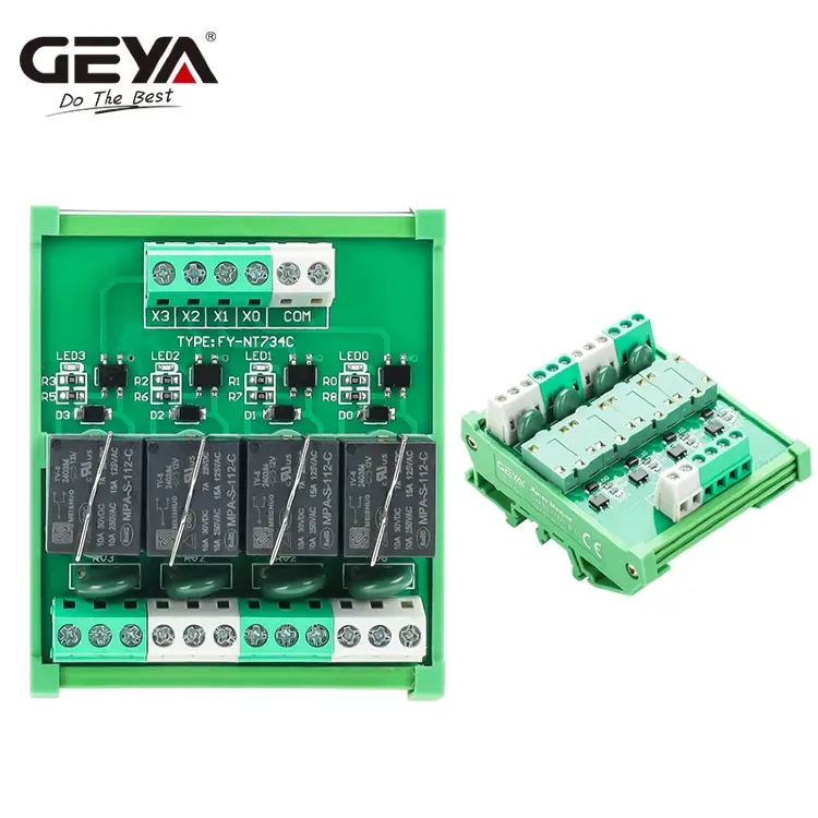 Релейный модуль GEYA GY-T73-S 4-канальный AC/DC24V-245V DIN