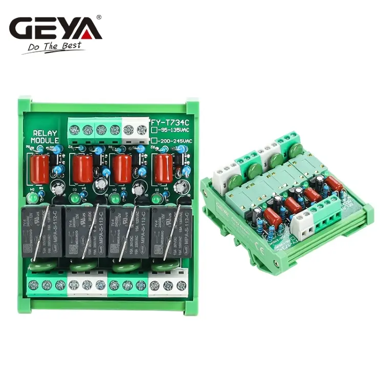 Релейный модуль GEYA GY-T73-S 4-канальный AC/DC24V-245V DIN