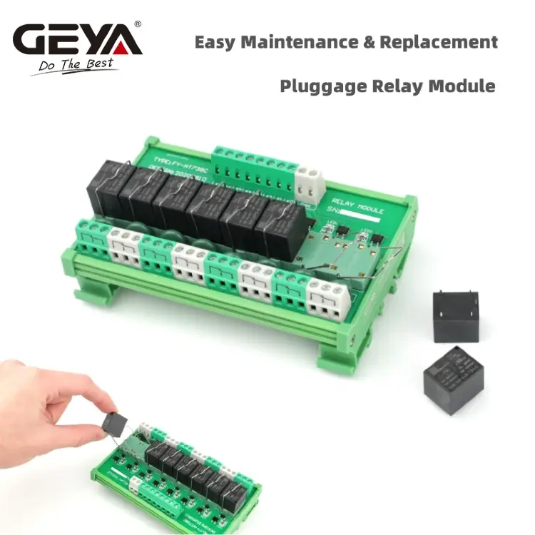 Релейный модуль GEYA GY-T73-S 4-канальный AC/DC24V-245V DIN