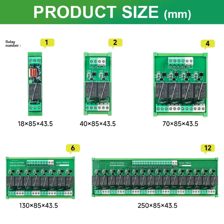 Релейный модуль GEYA GY-T73-S 4-канальный AC/DC24V-245V DIN