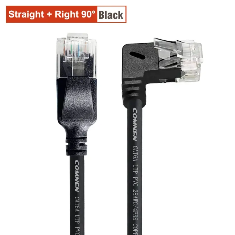 Кабель Ethernet RJ45 Cat6a COMNEN угловой 90 градусов