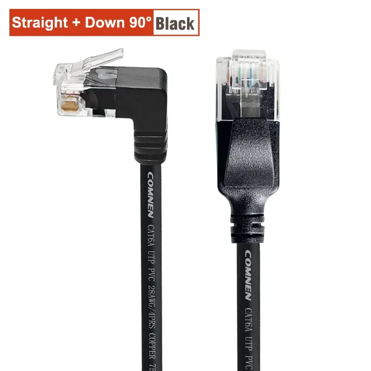 Кабель Ethernet RJ45 Cat6a COMNEN угловой 90 градусов