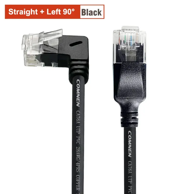 Кабель Ethernet RJ45 Cat6a COMNEN угловой 90 градусов
